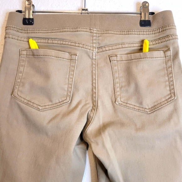 WonderNation Elastic Waist Stretch Jeggings Khaki Kid Girls Sz L 10-12 PLUS FUC - Picture 13 of 16